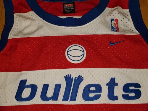 Vintage 02 Nike Michael Air Jordan WASHINGTON BULLETS Men NBA Swingman JERSEY XL - Picture 13 of 24