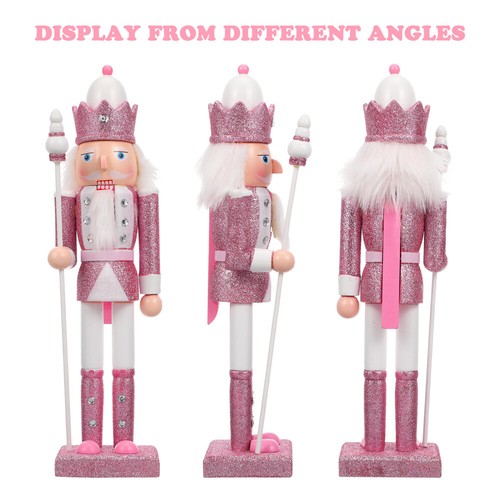 Glitter Nutcracker Ornament Children' Christmas Gift Desktop Puppets Decor - Picture 9 of 11
