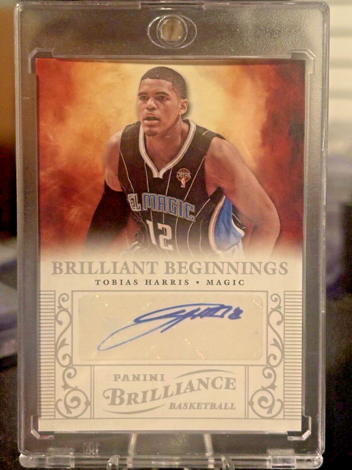 2012-13 Panini Brilliance Brilliant Beginnings Tobias Harris #50 Rookie Auto RC