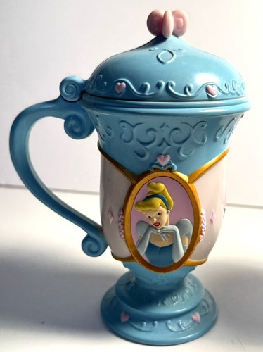 Disney On Ice Set Of 2 Souvenir 6.5" Cinderella Flip Top Drinking Mugs - Picture 3 of 11