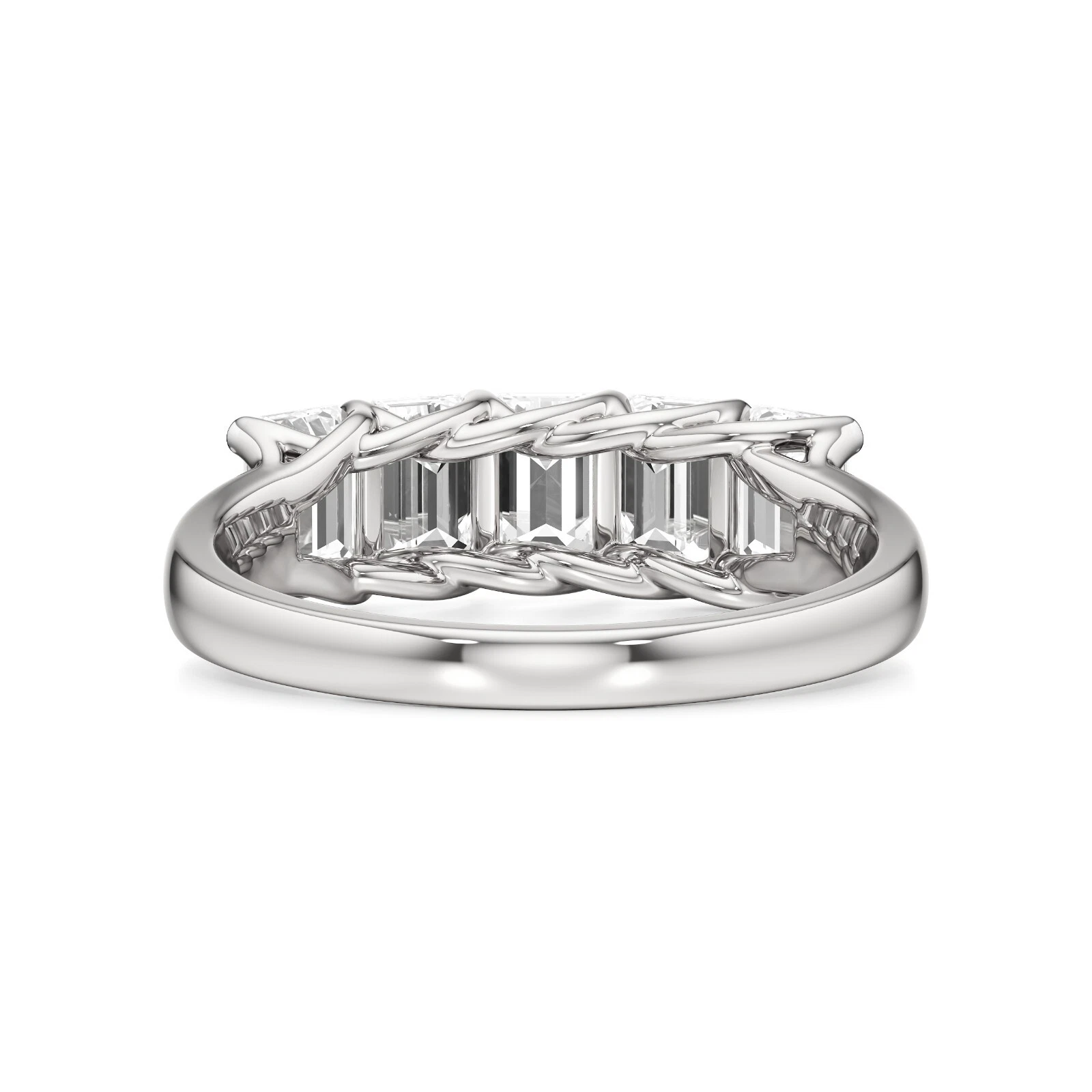 IGI Certified Lab Grown Diamond Engagement Ring 2.00ct F/VS1 Emerald 14k Gold image-5