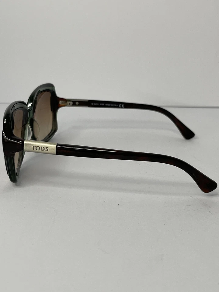 TOD'S Mujer Verde TO29 Rectangular Hecho en Italia 58 17 130 Monturas Solo Foto 3 de 4