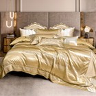 Luxury Emperor Silk Cotton Bedding Set 4 Pcs Quilt Cover Flat Sheet Pillowcases