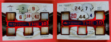 BABE RUTH Mickey Mantle TED WILLIAMS WILLIE MAYS MUSIAL 10 JERSEY BAT CARD #1/2