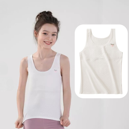 Girls Tank Top Stretch Undershirts Bra Sleeveless Camisole Teenage Puberty Bra - Picture 6 of 24