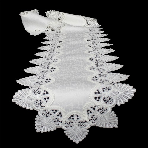 Tischläufer Mitteldecke Tischdecken Spitze Weiß verschiedene Größen W - Bild 21 von 40