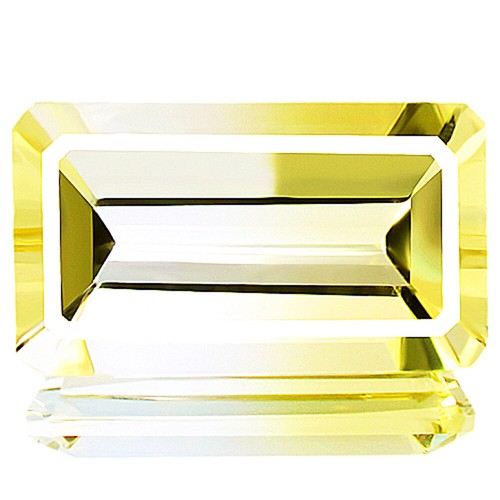 Flawless 24.40ct White Golden Yellow Bi-Color Natural Citrine mined at Brazil