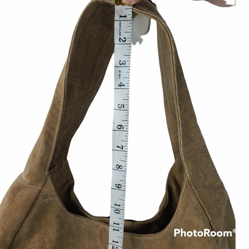 NUEVO SIN ETIQUETAS Bolso de Hombro Mona B Cartera Lona Bronceado Hobo Bolso NUEVO - Imagen 8 de 10