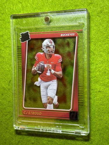 CJ Stroud CLEAR RATED ROOKIE CARD Jersey #7 OSU RC 2023 Cleary Donruss TEXANS SP - Picture 18 of 24