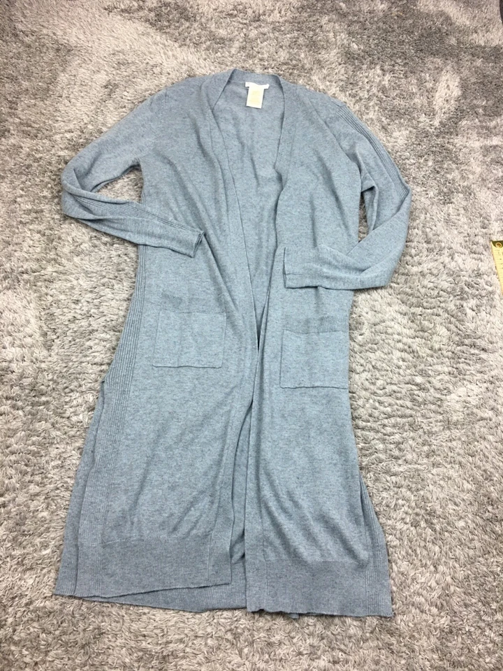 Matty M Long Cardigan Womens Size Medium Blue Acrylic Nylon - Image 3 of 4