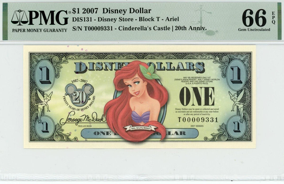 Ariel Disney Dollars (1968-Now) for sale | eBay