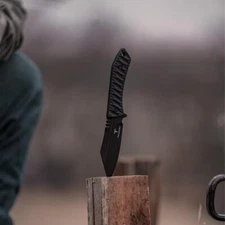 TAKUMITAK 9" Full Tang Tactical Hunting Survival Knives w/ MOLLE Webbing Clip