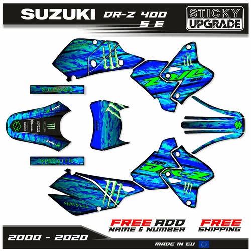Suzuki DRZ 400 S E 2000- 2020 Graphics Stickers Decals Wrap 21 Mil Free delivery - Picture 2 of 14