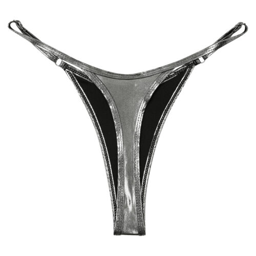 DE Damen Wetlook String Tanga sexy Mini Slip Lack Lederoptik Hipster Gogo Short - Bild 95 von 106