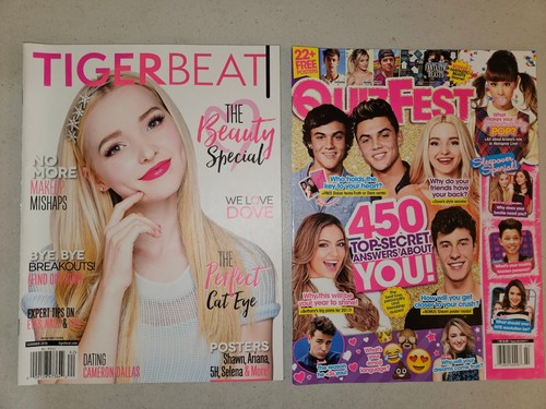 Teen Magazines (Lot x 7) QuizFest, Tiger Beat, Twist 2015 2016 2017 2018 Posters - Picture 2 of 5