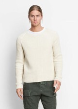 M291 NWT VINCE THERMAL STITCH COTTON MEN CREWNECK SWEATER SIZE L 355