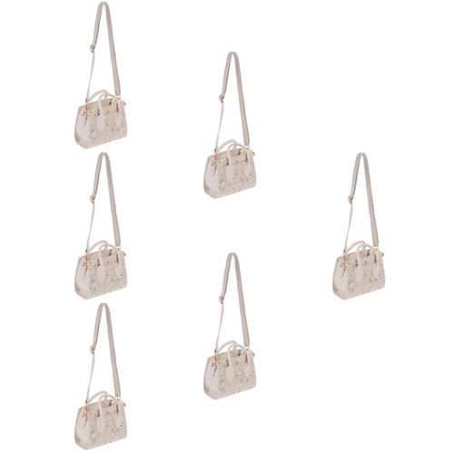 6 Pcs Lace Bag Child Miss Weaving Handbag Removable Shoulder Strap - Picture 6 of 12