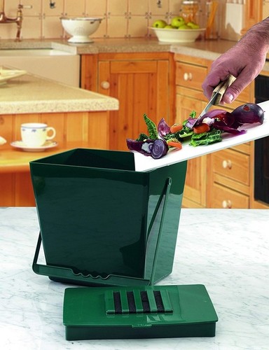 Mini geruchsfreier Kompostcaddy 5L Kompostierung Gartenaufbewahrung - Bild 2 von 2