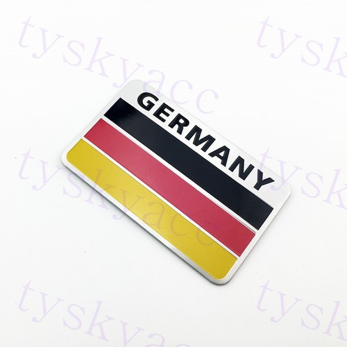 Chrome Auto Accessories Decal Sticker Germany DE Flag Logo Emblem Badge Decorate - Picture 3 of 5