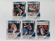 (5) 2024-25 Panini Donruss OKC Thunder Starting Five Players Winter Parallels
