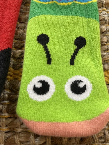 Mismatched Pals Socks Ladybug & Caterpillar Size Fits 8-12 Year Olds - Picture 3 of 13