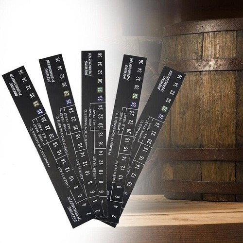 5 x Sticky Adhesive fermenter Tank Aquarium Thermometer Sticker Strips home brew - Picture 4 of 10