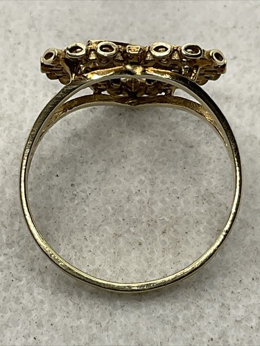 VINTAGE HANDGEFERTIGTER einfarbiger 10K Gelbgold ANFÄNGLICHER BUCHSTABE ""A"" HERZFÖRMIGER Ring 2,5 g - Bild 6 von 19