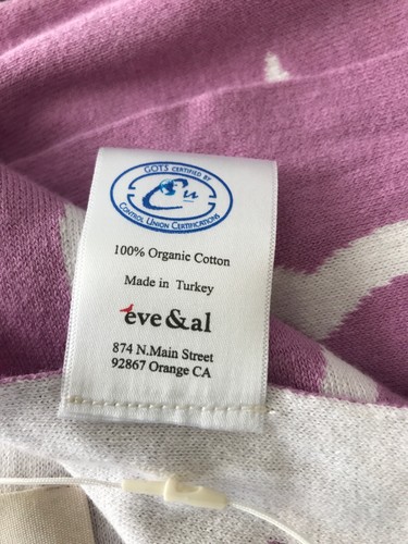 Eve & Al NWT Organic Cotton Reversible Lavender Flamingo Blanket 45”x56” RV$77 - Picture 5 of 9