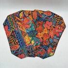 Vintage 1980s Tropical Jungle Vinyl Placemats Set Of Two Outdoor Party Patio