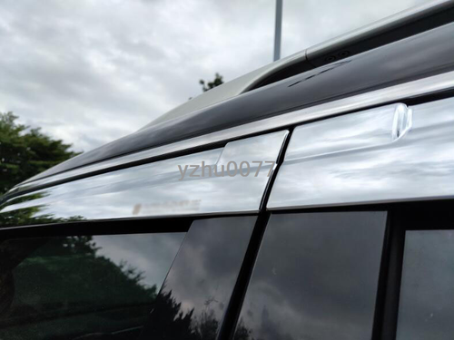 Para Infiniti QX80 2015-2019 cromado ventana visera ventilación pantallas protector solar contra lluvia 6 piezas - Imagen 9 de 9