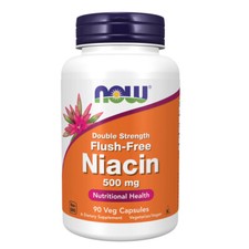 Niacin Double Strength Flush-Free 500 Mg 90 Veg Caps By Now Foods