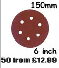 150mm sanding discs  hook and loop 6" Pads 6 Hole Mixed And Single Grit