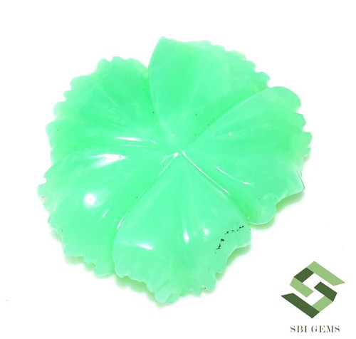 Crisoprasio naturale 24x22 mm intaglio fatto a mano 18,43 CTS gemme sfuse - Foto 5 di 6