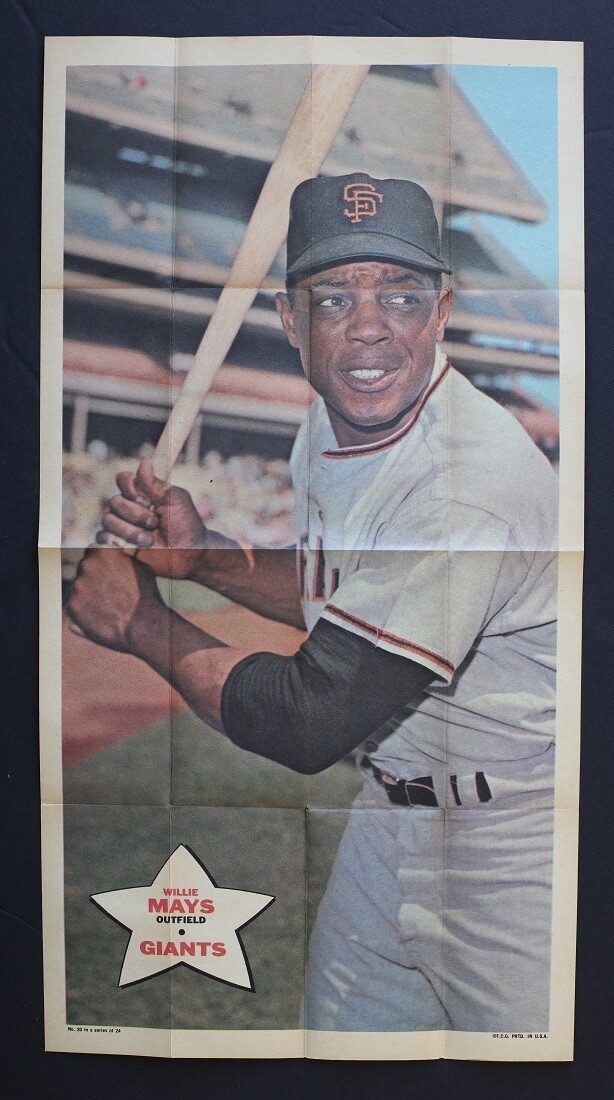 1968 Topps Posters Set-Break # 20 Willie Mays *GMCARDS*