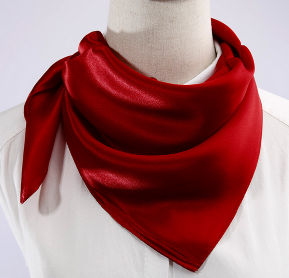 red silk scarf