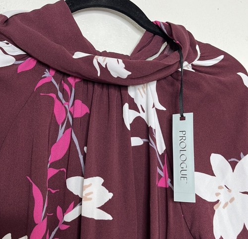 NWT Prologue Floral Raglan 3/4 Sleeve Midi Dress Sz S - Picture 2 of 8