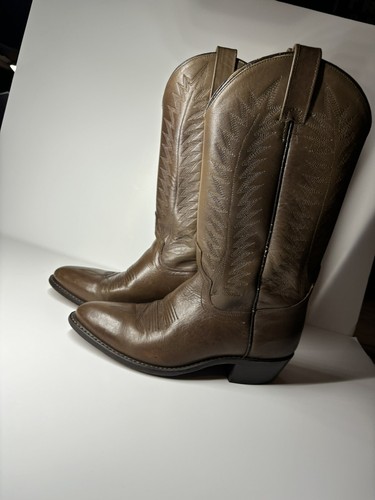 CIRCLE-C Western Boots Mens 7 D Brown Cowboy boots Made in USA - Picture 11 of 12