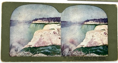 Antike farbige Stereo Ansicht Reisekarten der NIAGARAFÄLLE - 5 Stück - Bild 2 von 7