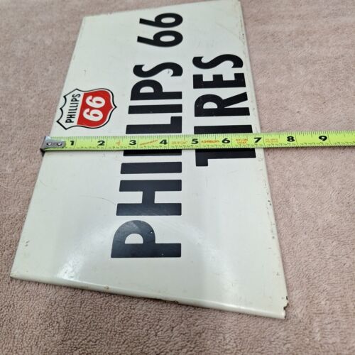 Vintage Phillips 66 Reifen Tankstelle Reifenladen Regal Schild Metall - Bild 8 von 8