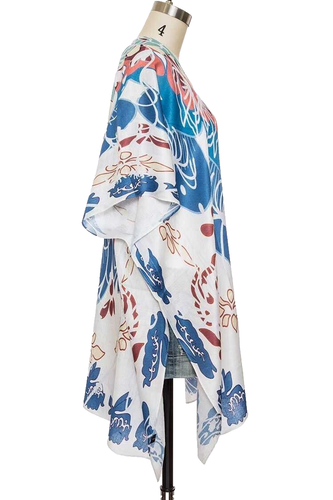 BNWT Mix Floral Printed Half Sleeve Kimono Light Weight Cardigan - Picture 2 of 3