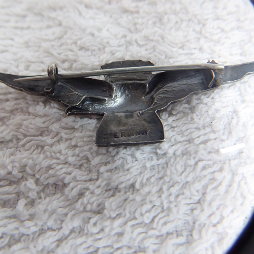 Vintage Sterling Silver Eagle RNAS Pilots Brooch - Picture 4 of 4