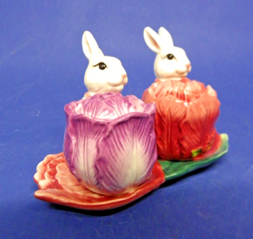 Corner Ruby Bunny "Colección Primavera" 3 Piezas Salero y Pimentero en Bandeja Nuevo - Imagen 3 de 9