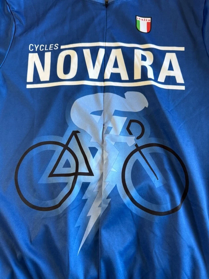 Camiseta deportiva de ciclismo Novara Team para hombre grande manga corta pulóver bolsillos Italia Foto 2 de 4