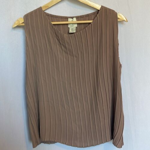 Joie 2-teiliges Top und Hose Set Größe S beige Overall Plissee weites Bein Stretch gebraucht, in einwandfreiem Zustand - Bild 3 von 11
