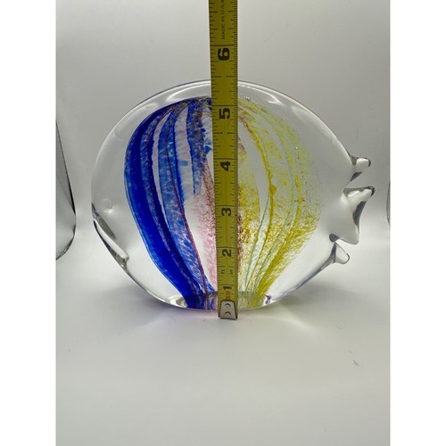Glas Studio Murano signiert 7" Kunstglas Fisch Briefbeschwerer - Bild 5 von 6