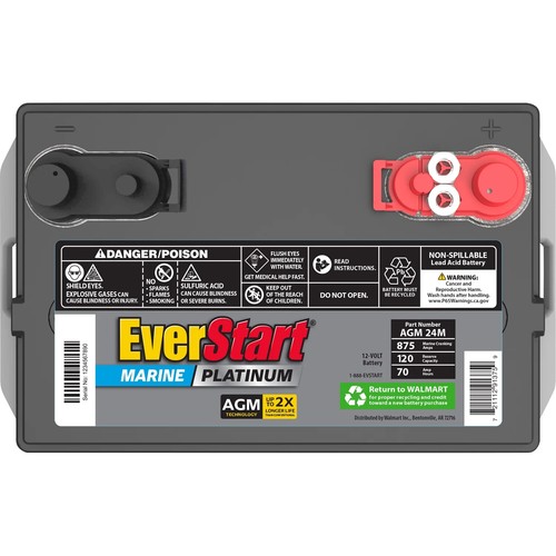 EverStart Platinum BOXED AGM Marine and RV Deep Cycle Battery Group Size 24M, 12 - Picture 6 of 7