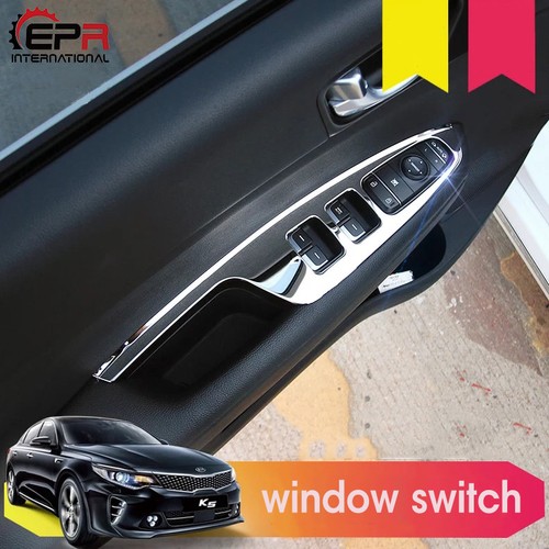 Carbon Front & Rear Door Window Switch Trim For 2016 onwards KIA K5 Optima JF - Picture 2 of 12