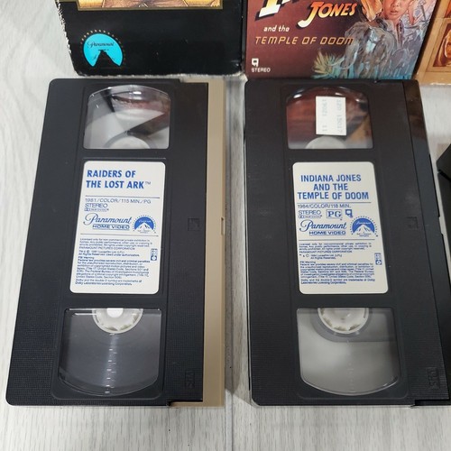 Indiana Jones VHS LOT of 3 Harrison Ford Raiders Lost Ark Temple Doom Crusade - Picture 10 of 11