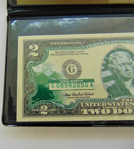 NIC $2 Dollar Bill Series 2003 A Honolulu, Hawaii Overlay Overprint Decals - Picture 2 of 6