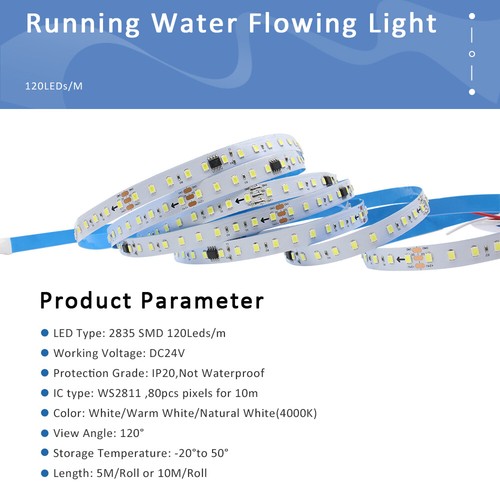 5M 10M 20M Running Water Flowing LED Stripe 24V 2835 Horse Race Strip Light - Picture 10 of 19